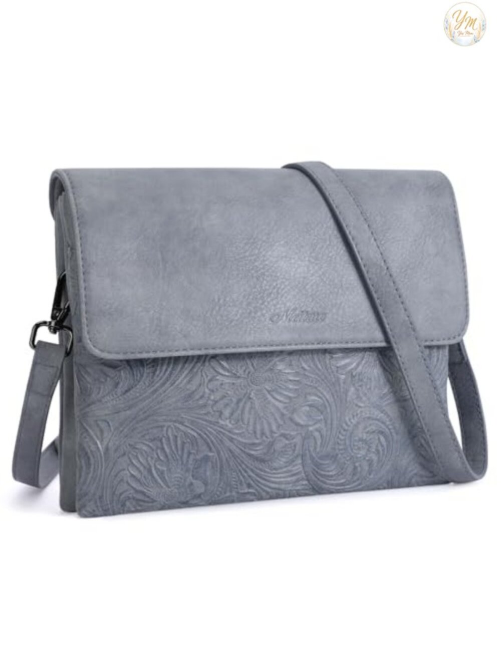 Vegan Leather Crossbody Bag with Phone Pocket & Adjustable Strap